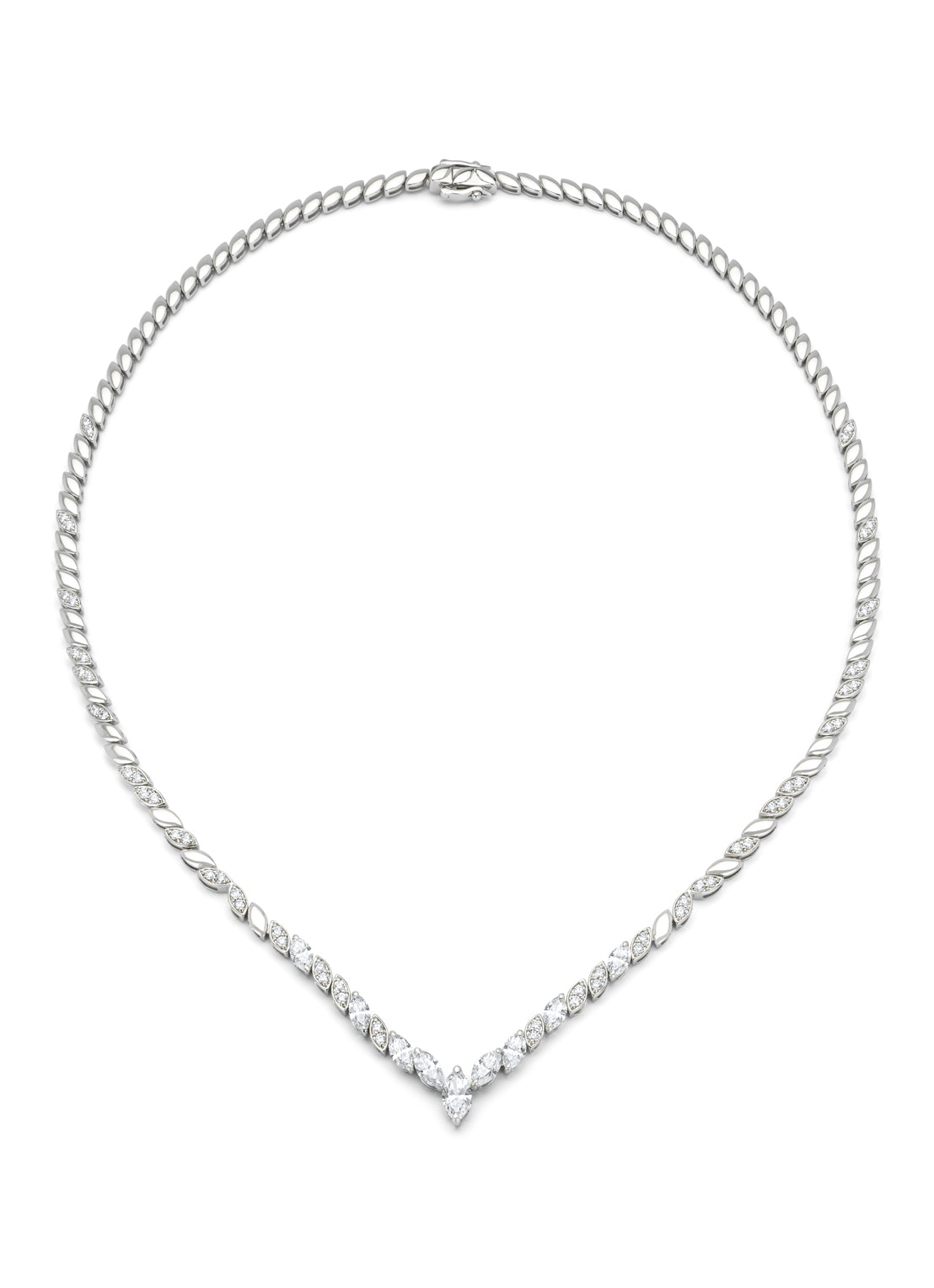 Witgouden collier, 3.59 ct diamant, Gallery