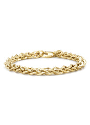 Yellow gold bracelet timeless treasures 18 cm