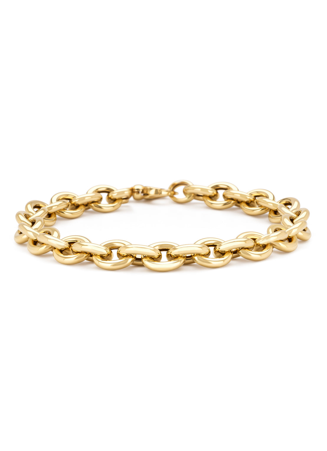 Geelgouden schakelarmband Timeless Treasures 19 cm