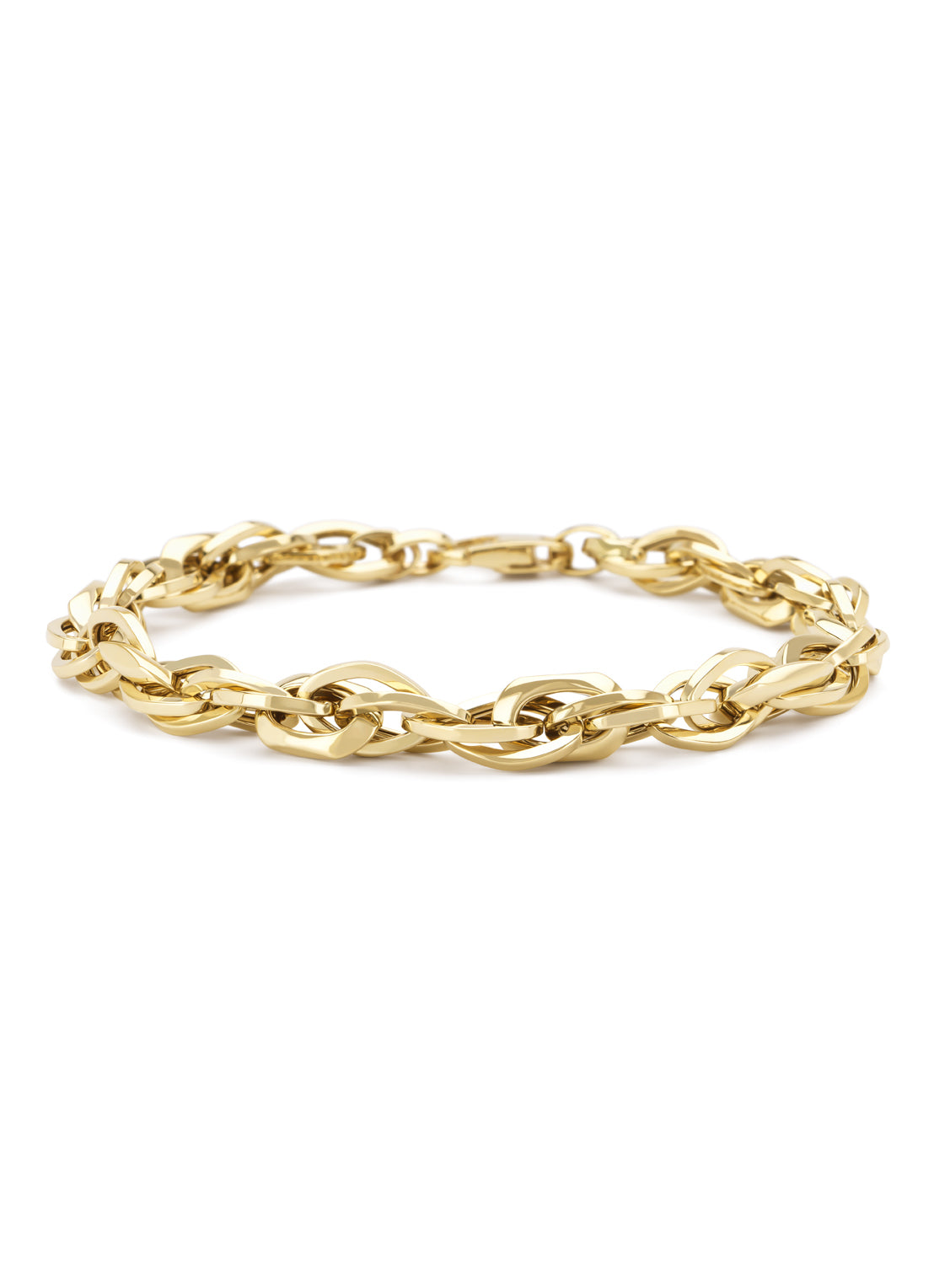 Yellow gold bracelet timeless treasures 18 cm