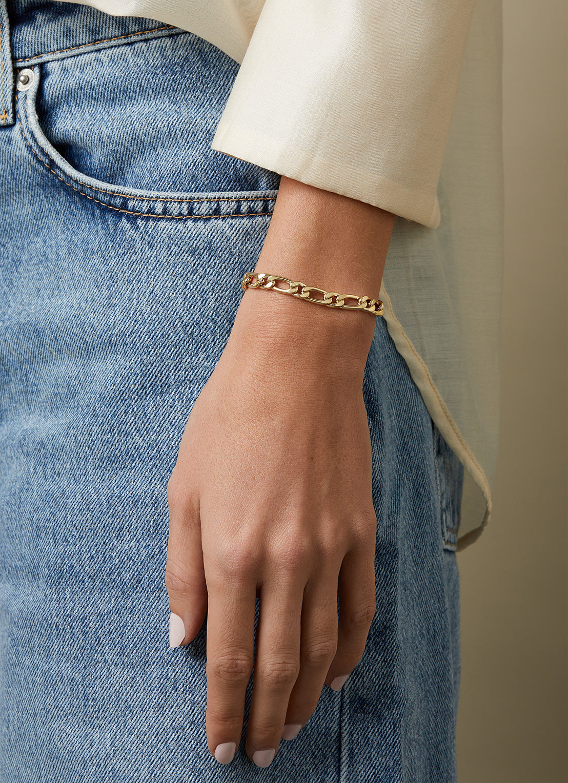 Yellow gold switch bracelet Timeless Treasures 20 cm