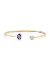 Geelgouden armband, 1.08 ct paarse amethist, La Dolce Vita