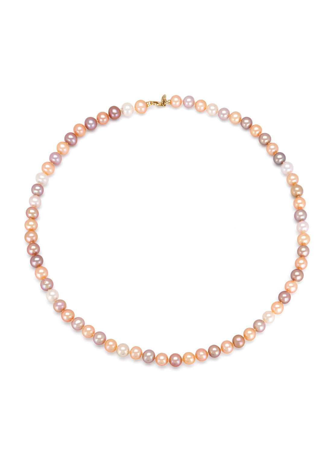 Geelgouden parelketting Rivièra 45 cm