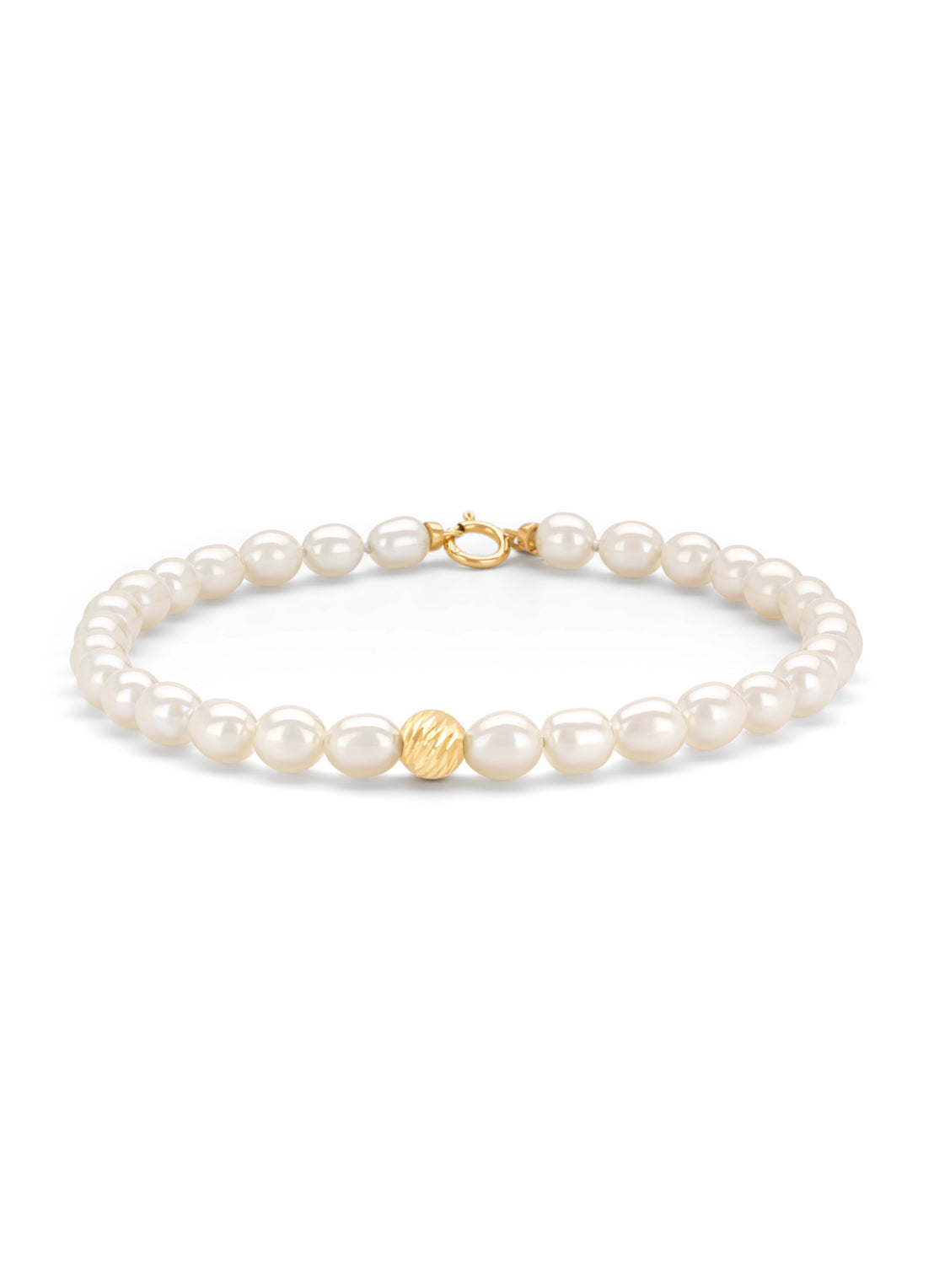 Geelgouden parelarmband Rivièra 18 cm