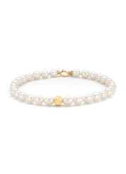 Yellow gold pearl bracelet Rivièra
