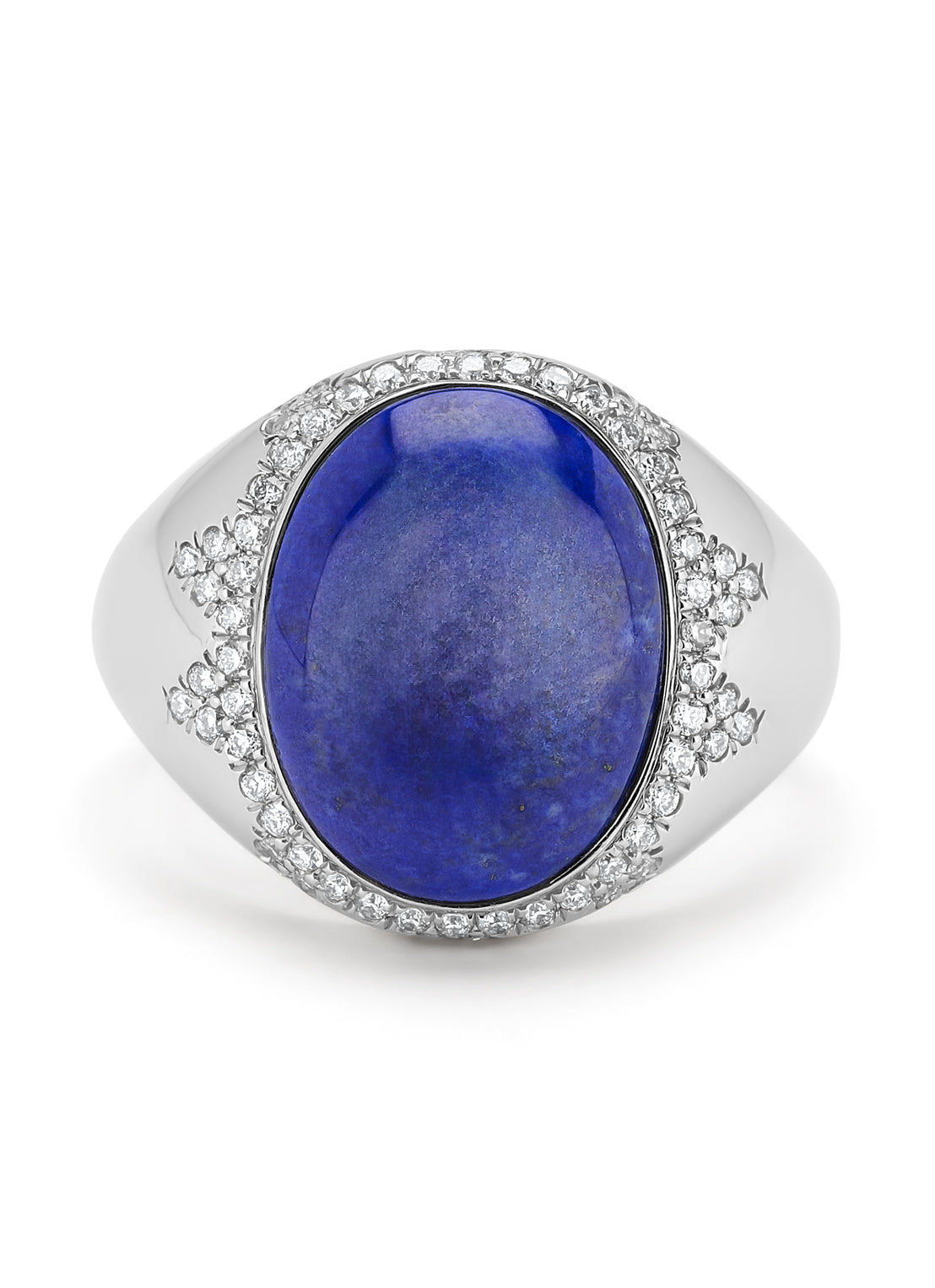 White gold ring, 4.41 ct lapis, Gallery