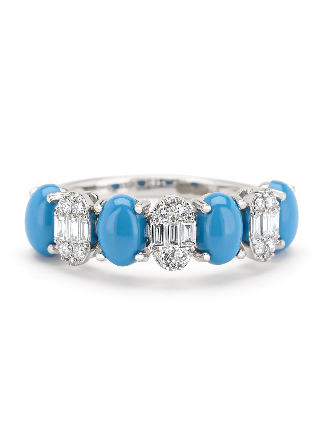 Witgouden ring, 1.39 ct turkoois, Colors