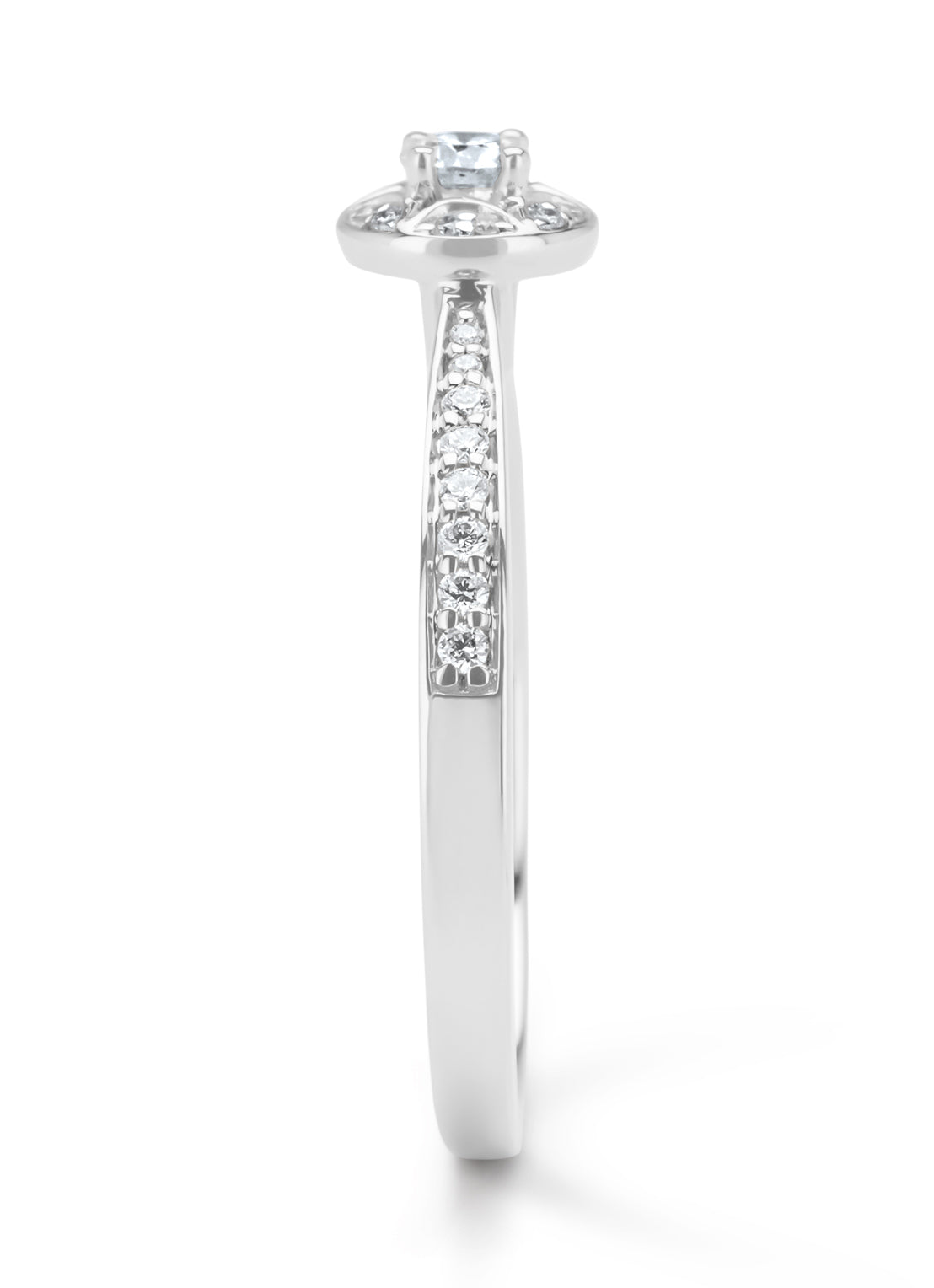 White gold ring, 0.24 ct diamond, Solitaire