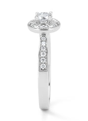 White gold ring, 0.57 ct diamond, solitary