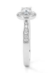 Witgouden ring, 0.57 ct diamant, Solitair