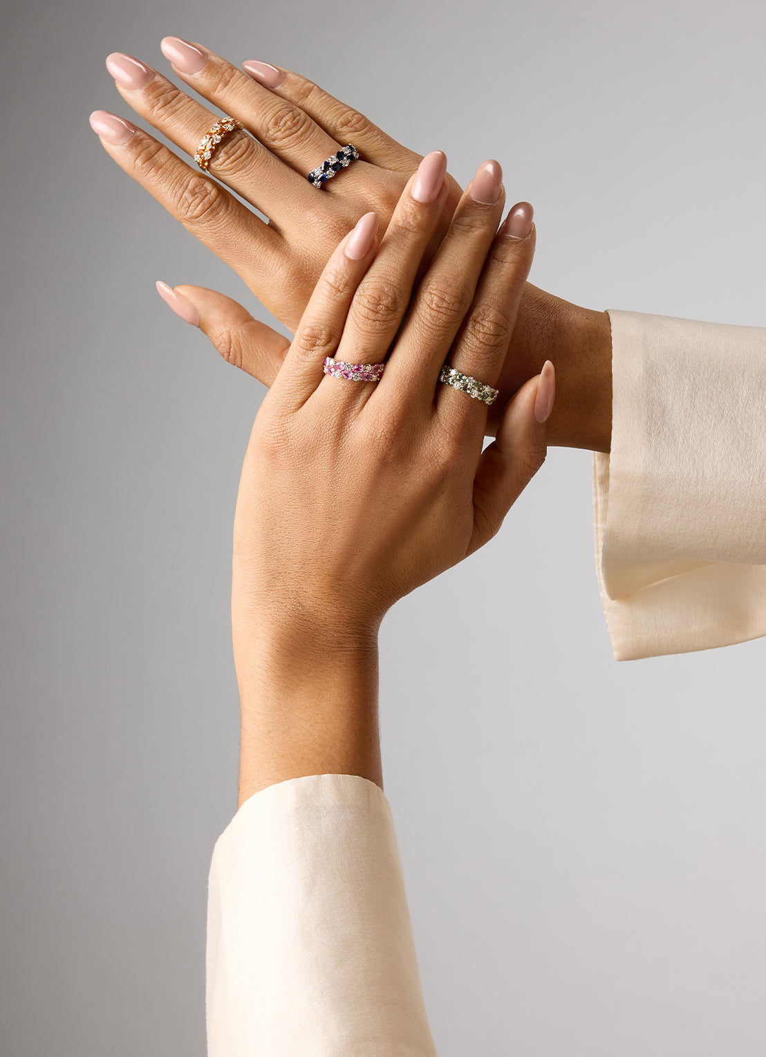 Rose gold ring, 1.65 ct pink sapphire, Eden