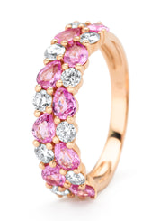 Roségouden Ring, 1.65 CT Pink Saffier, Eden