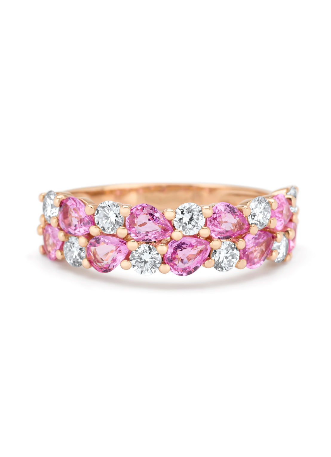 Roségouden Ring, 1.65 CT Pink Saffier, Eden