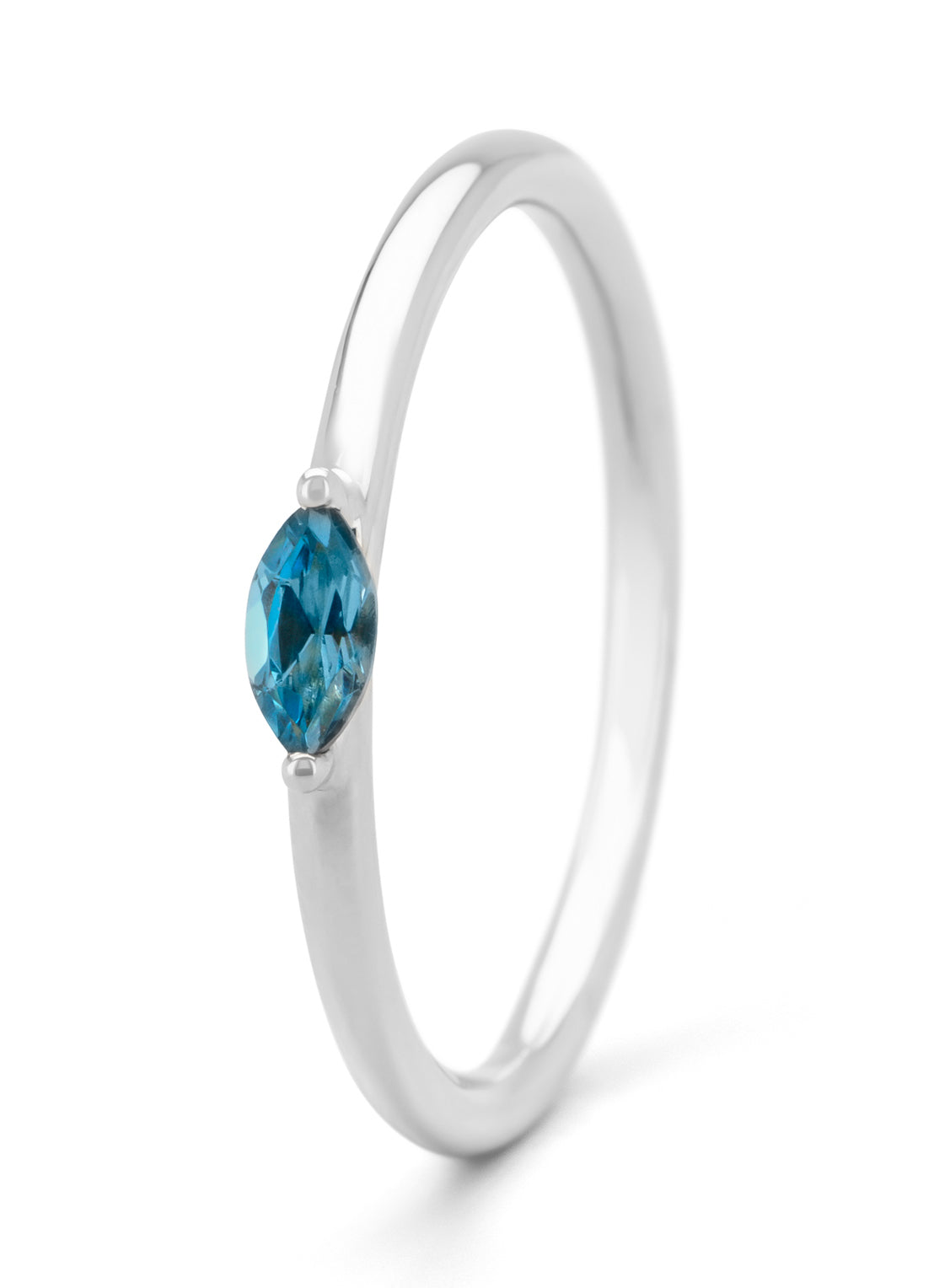 White gold ring, 0.16 CT Topaz, Joy