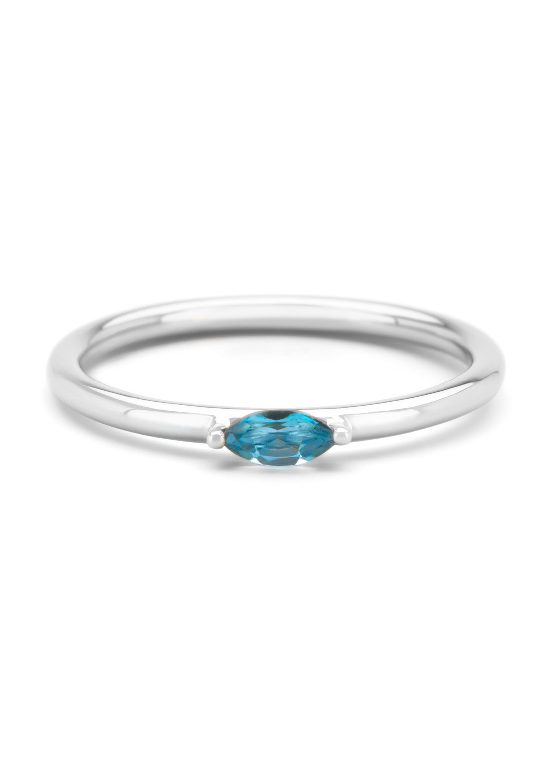 White gold ring, 0.16 CT Topaz, Joy
