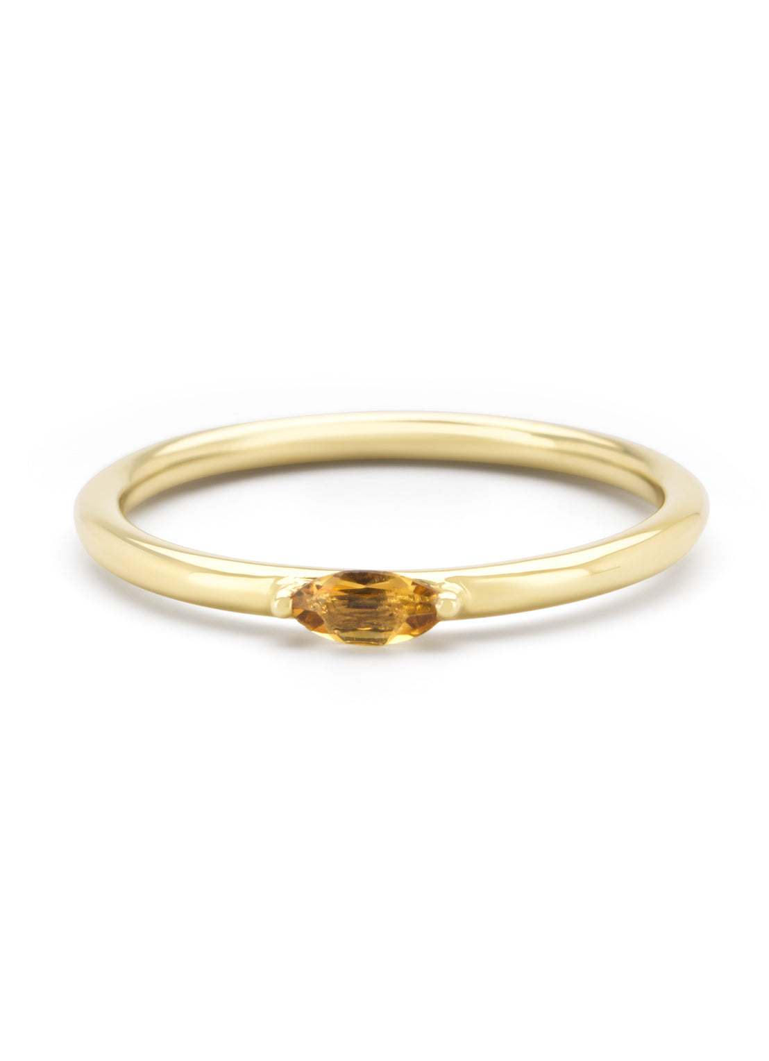 Yellow gold ring, 0.12 ct Citrien, Joy