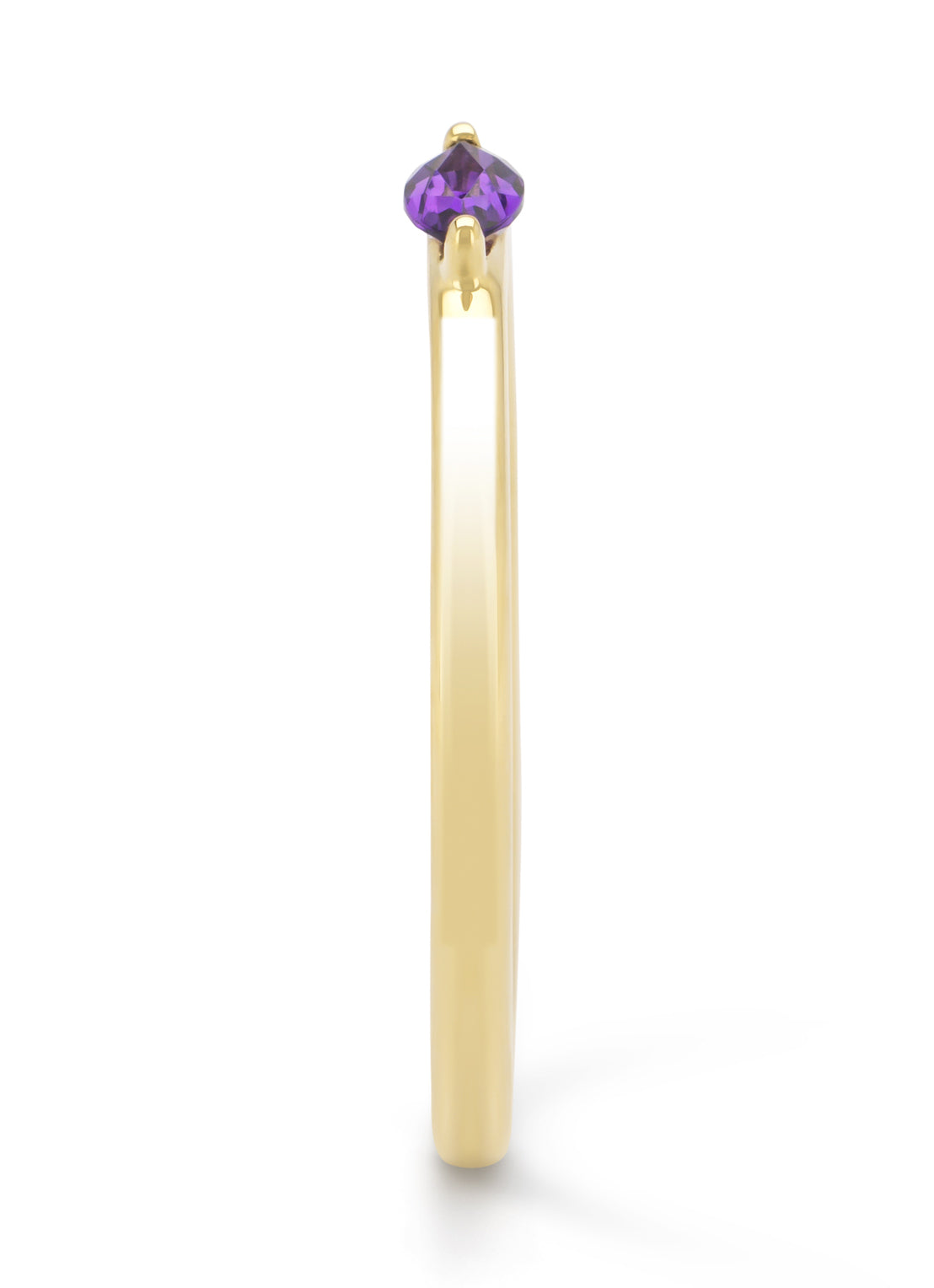 Geelgouden ring, 0.11 ct paarse amethist, Joy