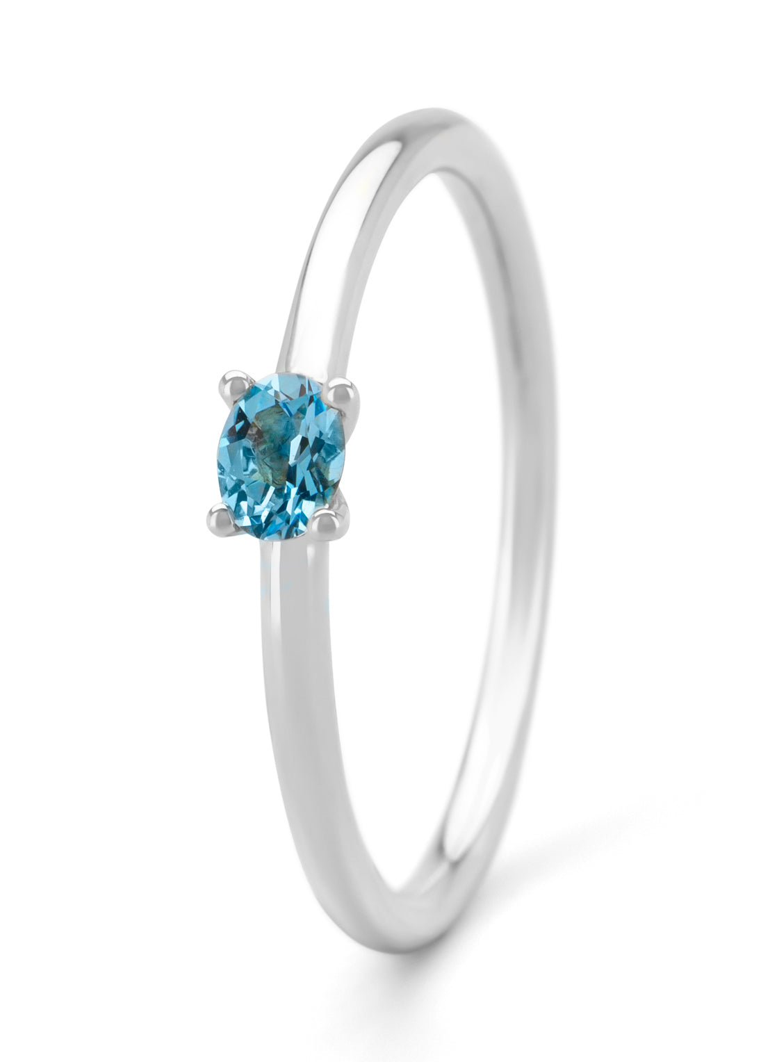 Witgouden ring, 0.20 ct topaas, Joy