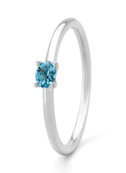 Witgouden ring, 0.20 ct topaas, Joy