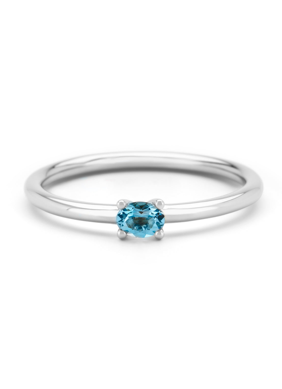 Witgouden ring, 0.20 ct topaas, Joy