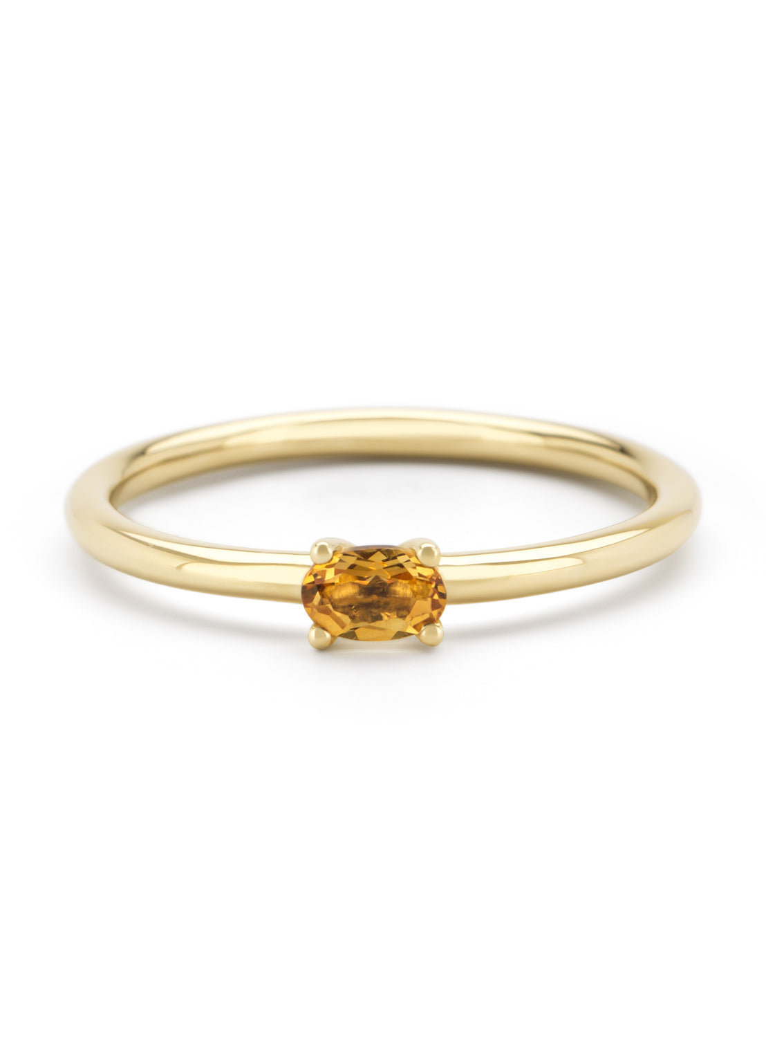 Geelgouden ring, 0.16 ct citrien, Joy