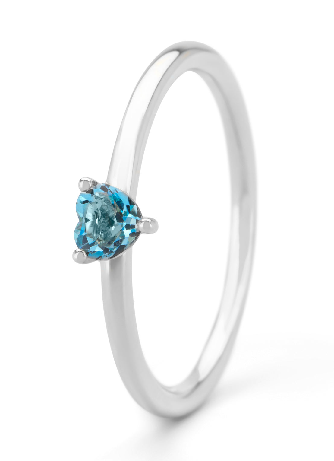 Witgouden ring, 0.30 ct topaas, Joy