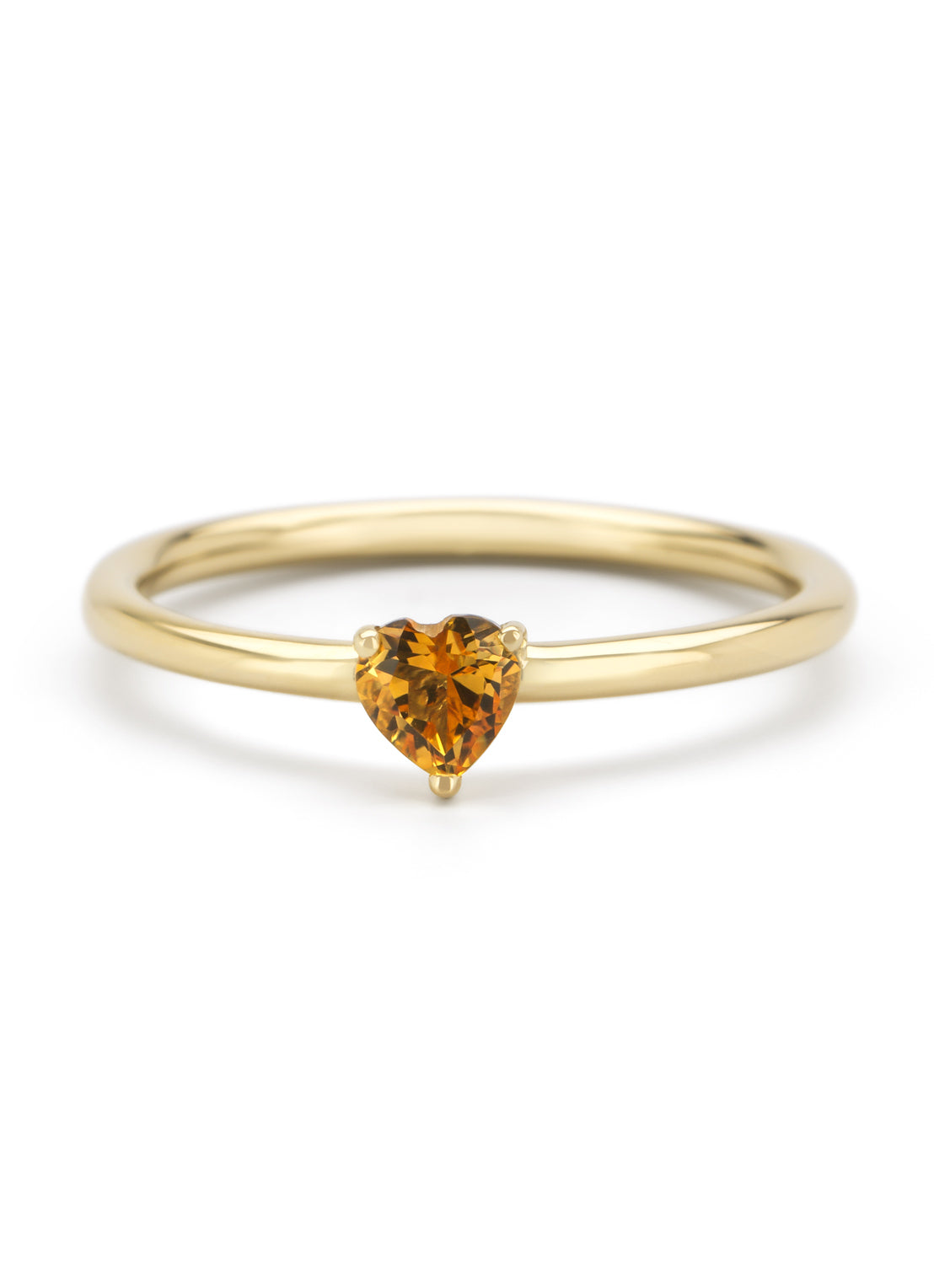 Yellow gold ring, 0.22 ct citrien, joy