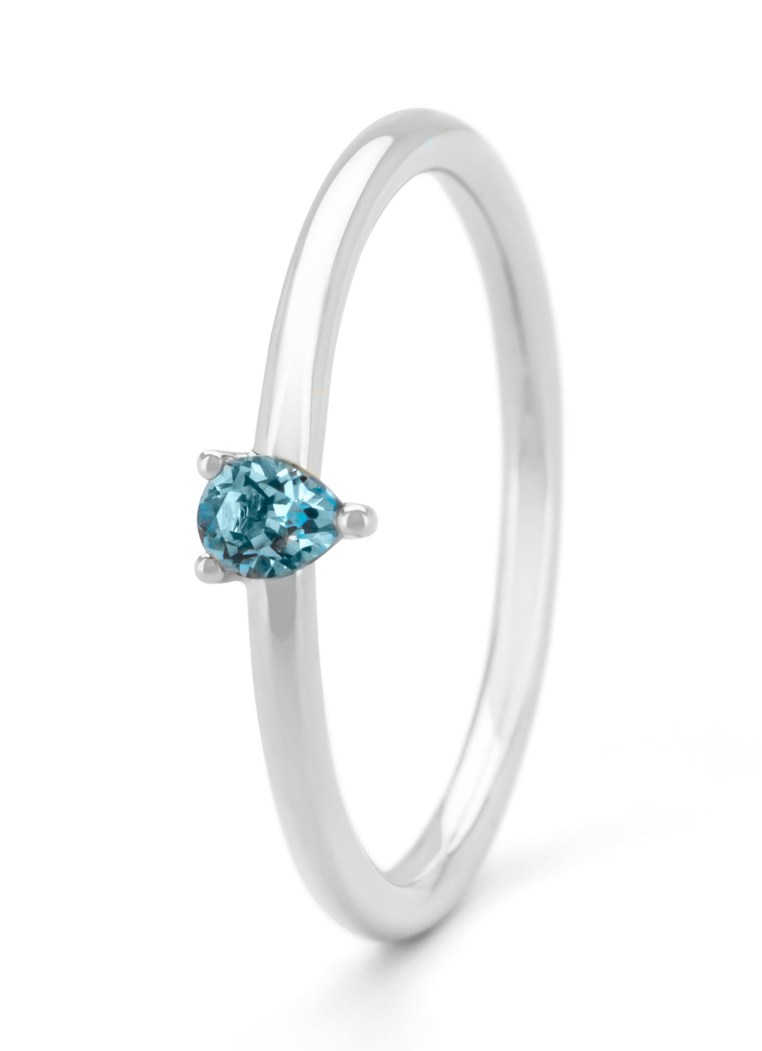 White gold ring, 0.18 CT Topaz, Joy
