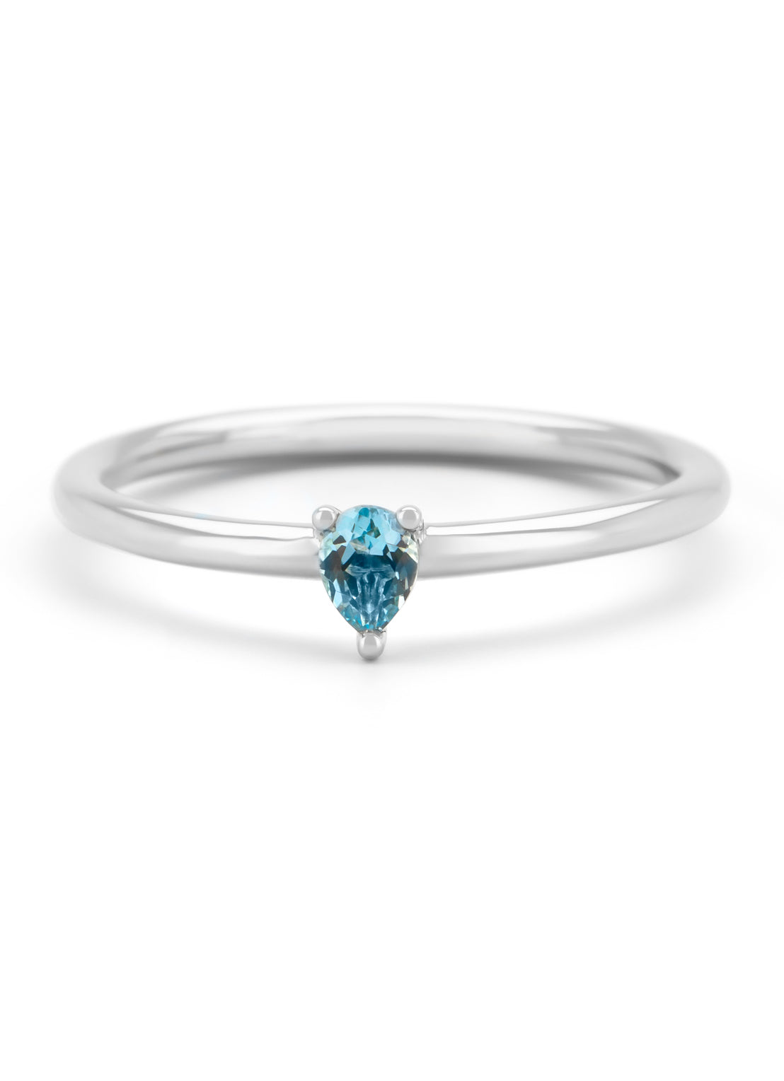 White gold ring, 0.18 CT Topaz, Joy