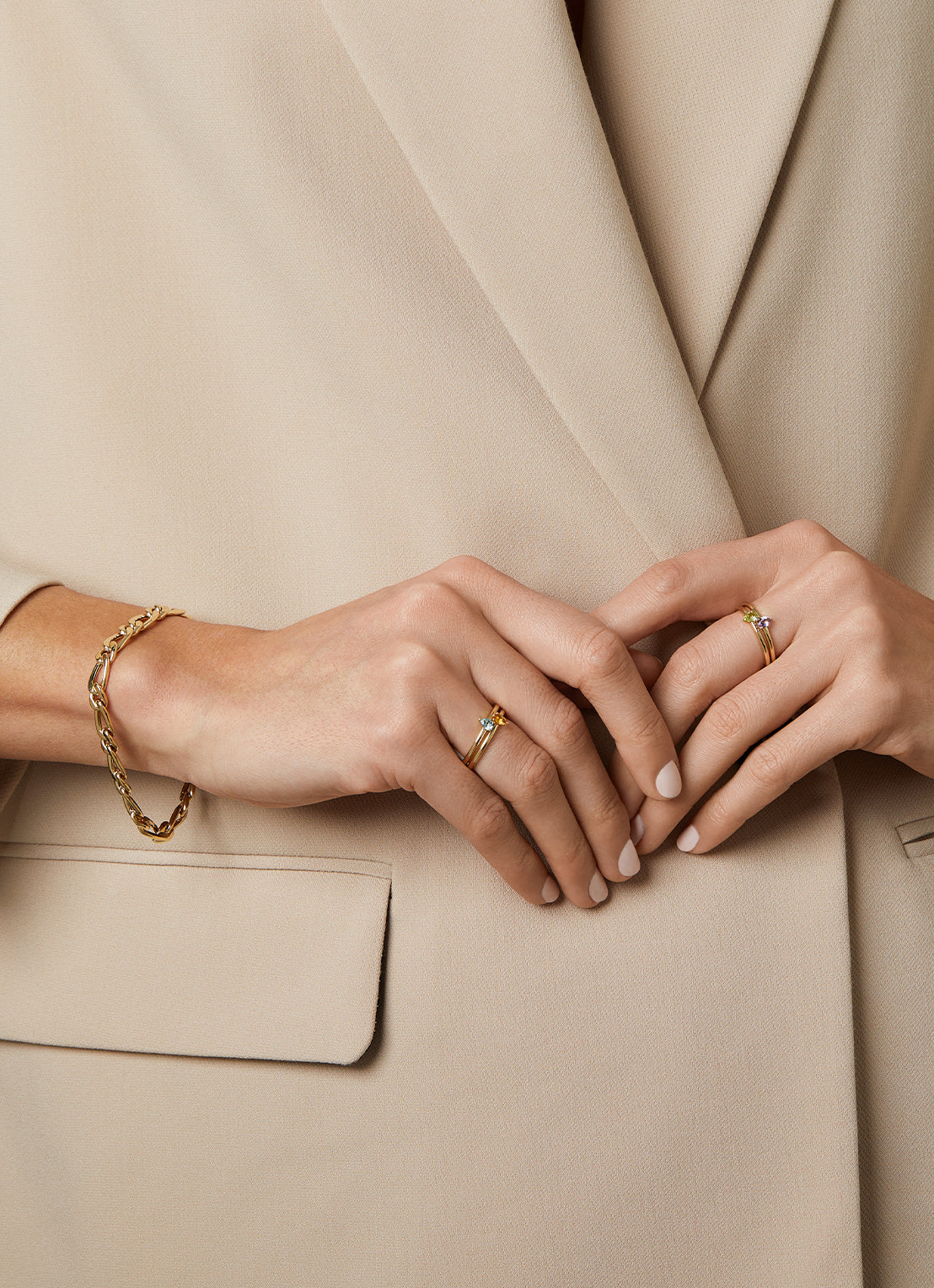 Yellow gold ring, 0.14 CT Citrien, Joy