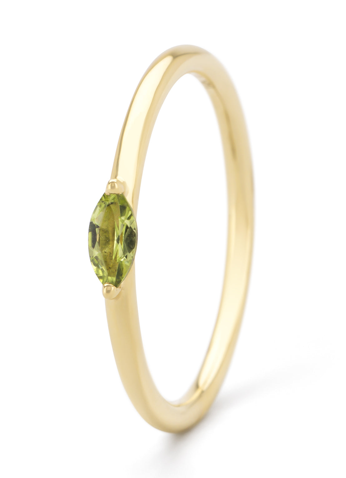Geelgouden ring, 0.17 ct peridoot, Joy