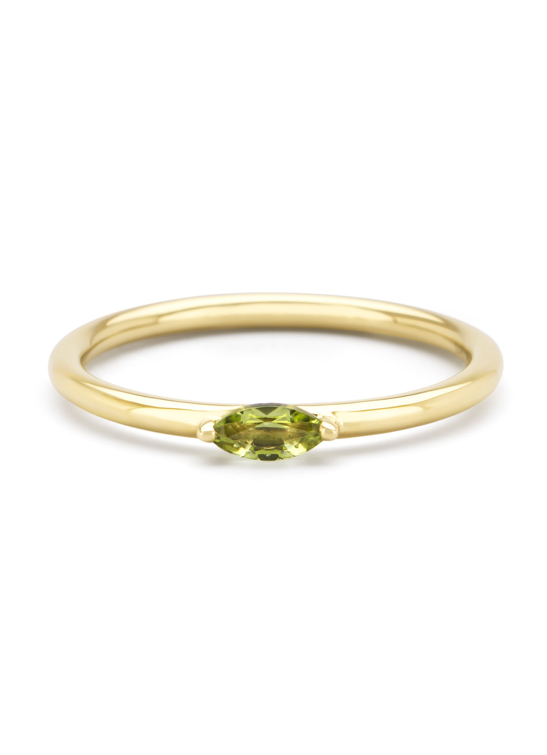 Geelgouden ring, 0.17 ct peridoot, Joy