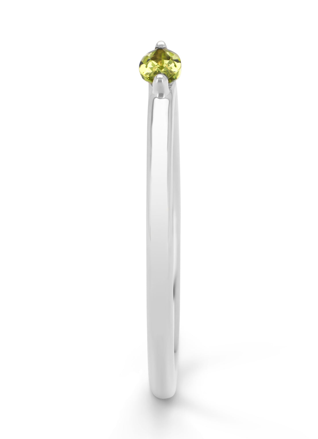White gold ring, 0.17 ct peridot, Joy