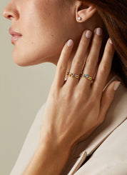 Geelgouden ring, 0.19 ct peridoot, Joy