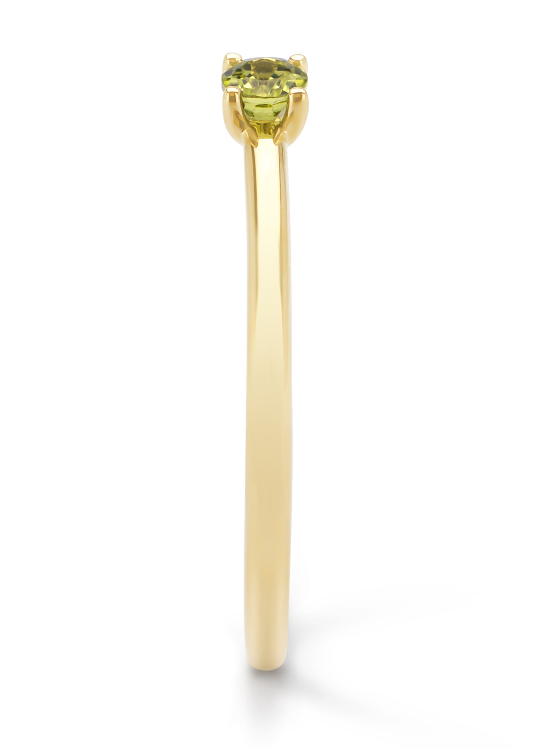 Geelgouden ring, 0.19 ct peridoot, Joy