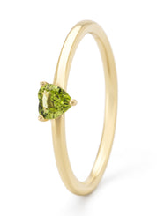 Geelgouden ring, 0.26 ct peridoot, Joy