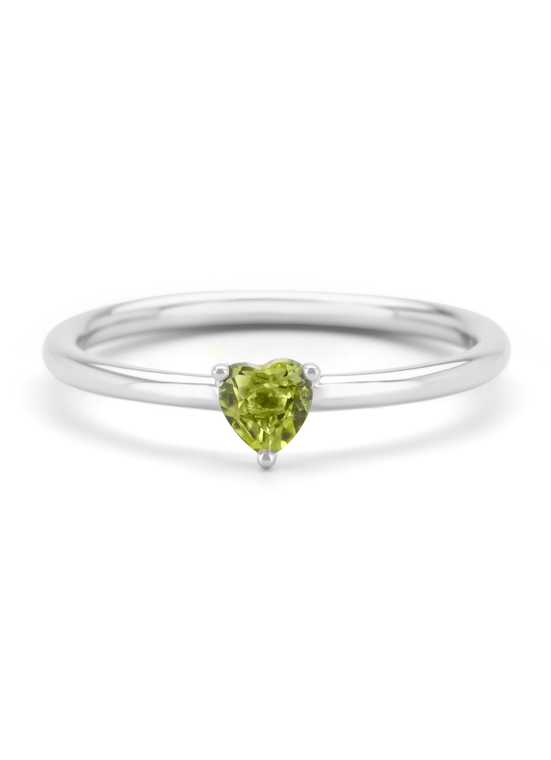 White gold ring, 0.26 ct peridot, Joy