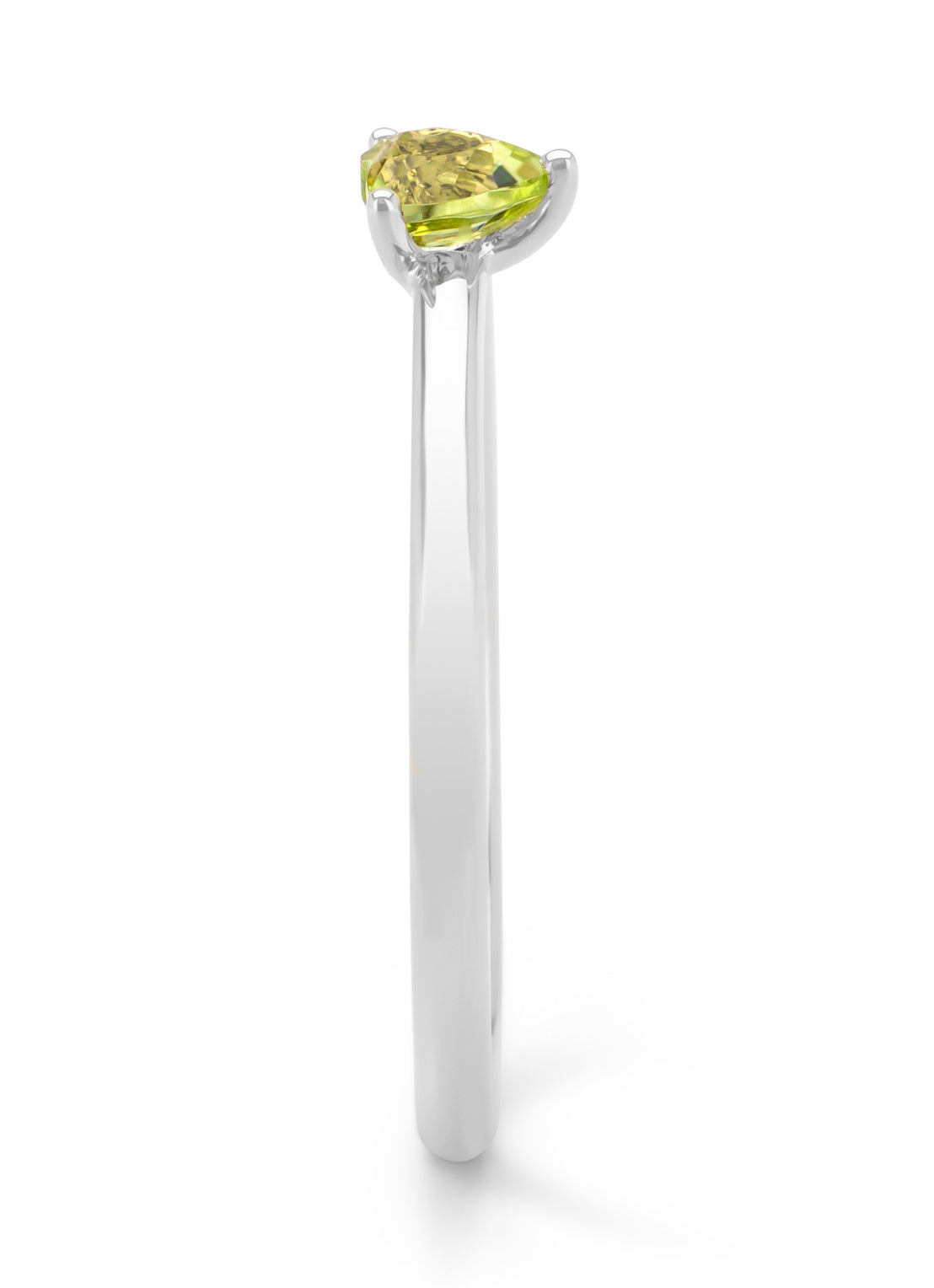 White gold ring, 0.26 ct peridot, Joy