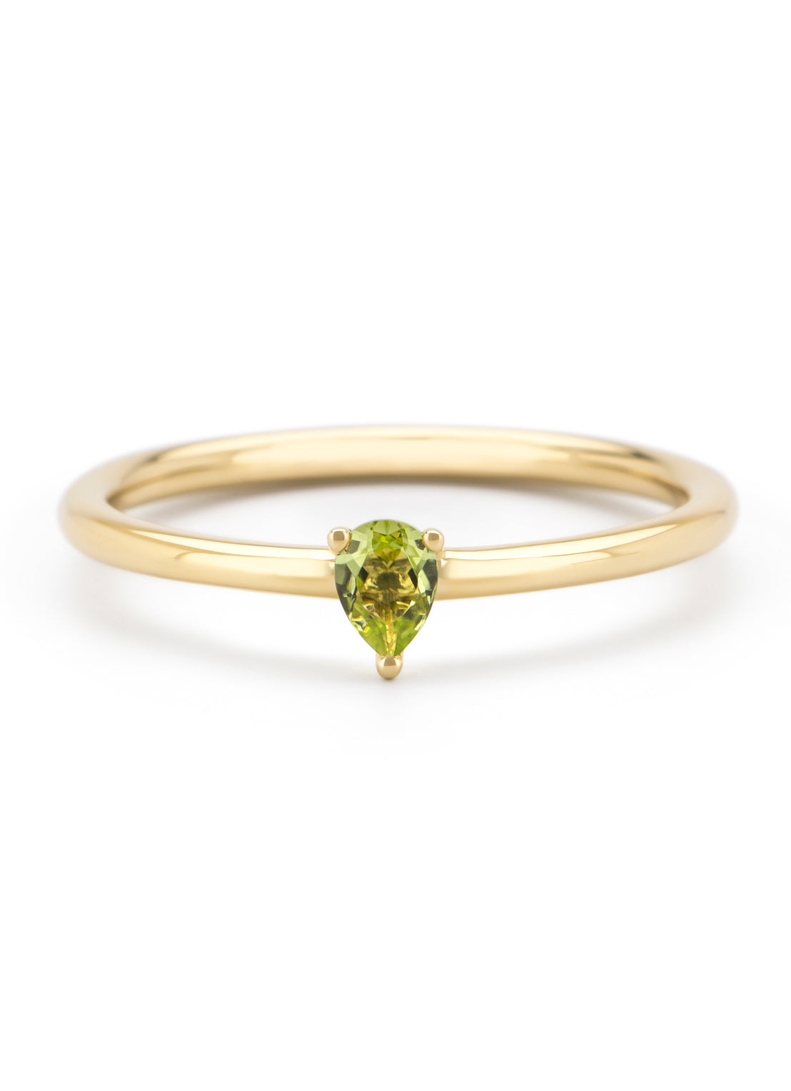 Geelgouden ring, 0.17 ct peridoot, Joy