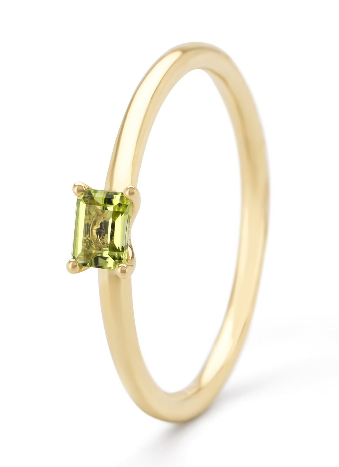 Geelgouden ring, 0.21 ct peridoot, Joy