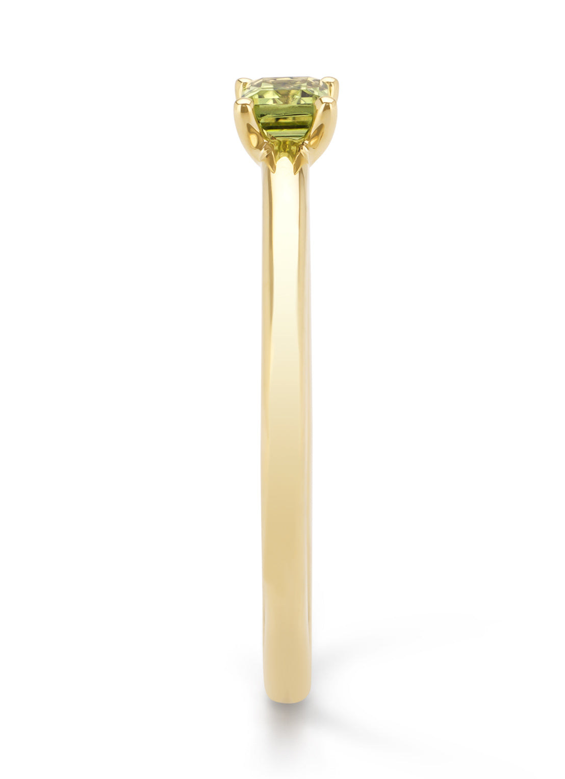 Geelgouden ring, 0.21 ct peridoot, Joy