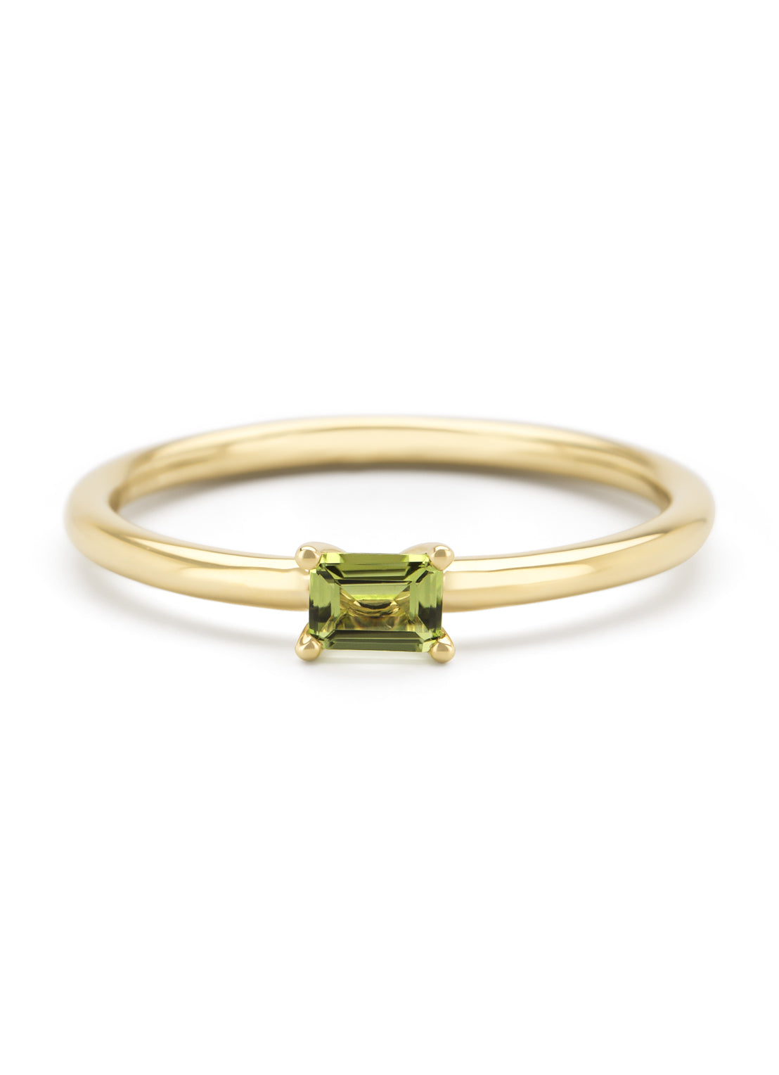 Geelgouden ring, 0.21 ct peridoot, Joy