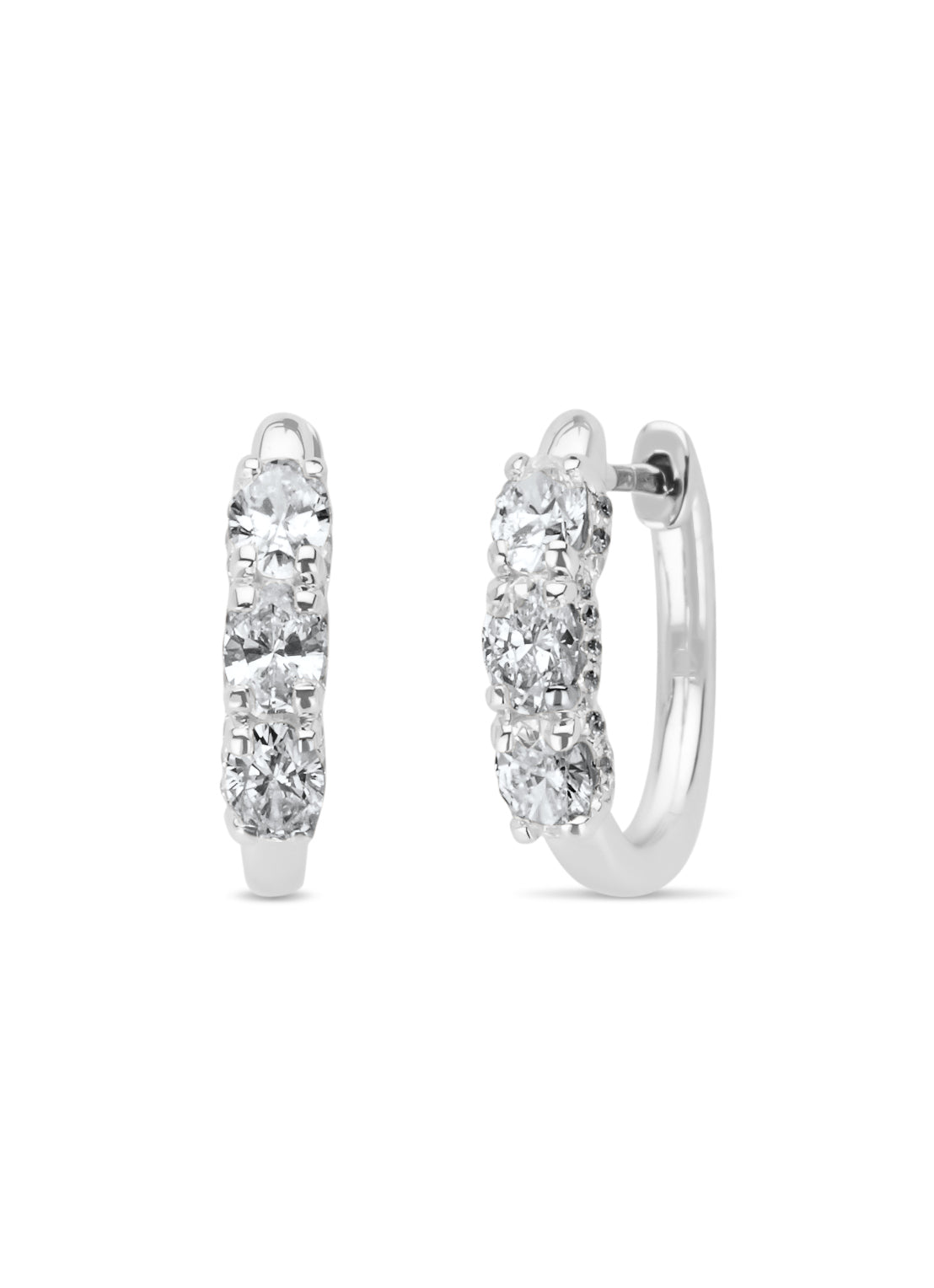 White gold ear jewelry, 1.04 ct diamond, gallery