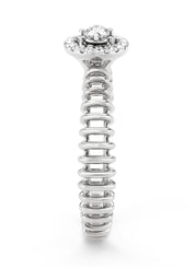 Witgouden ring, 0.17 ct diamant, Solitair