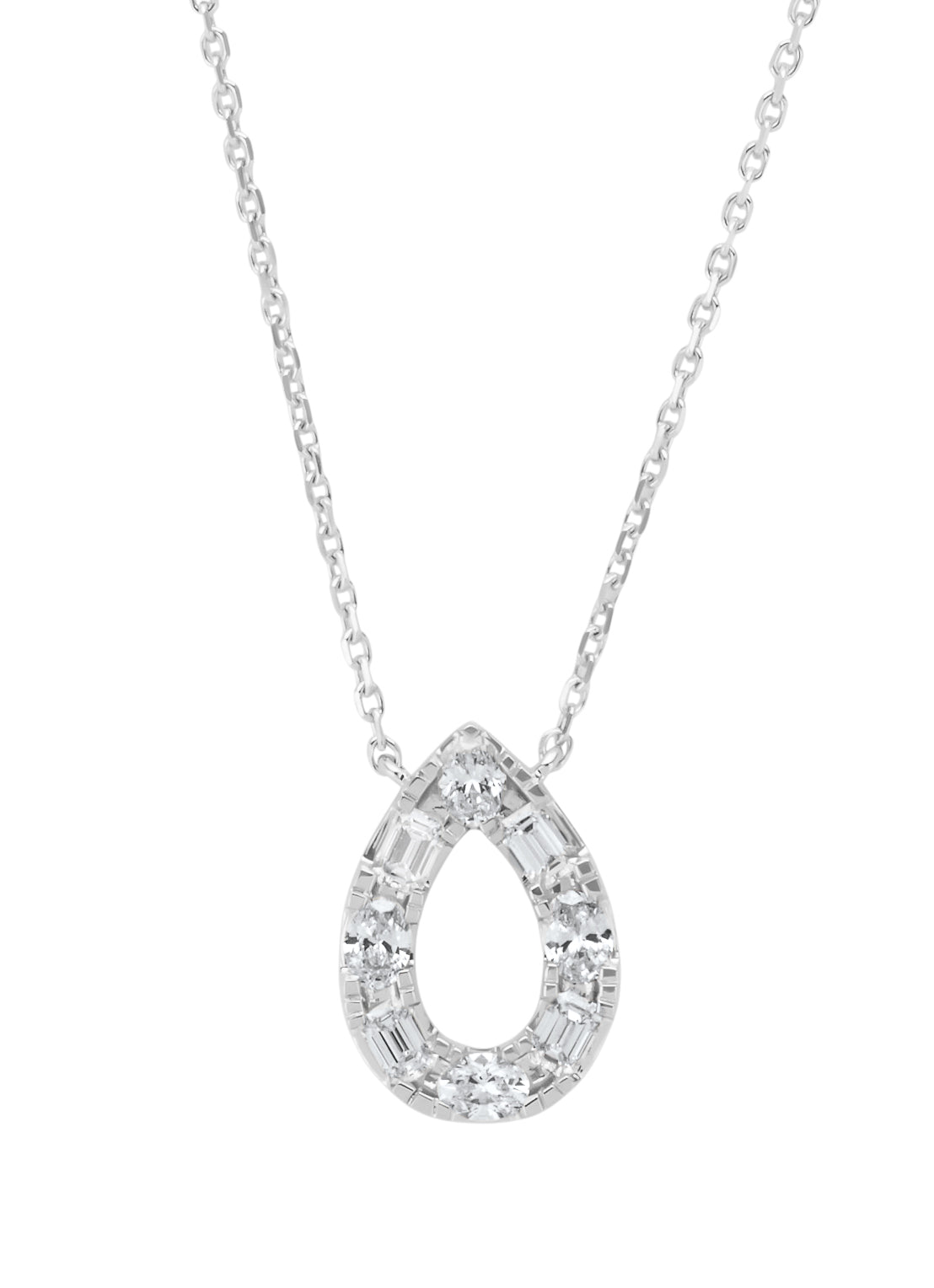 White Gouden Collier, 0.61 CT Diamond, Gallery