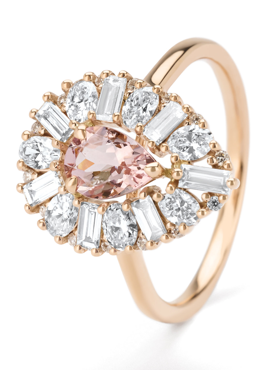 Rose gold ring, 0.56 ct morganite, Gallery