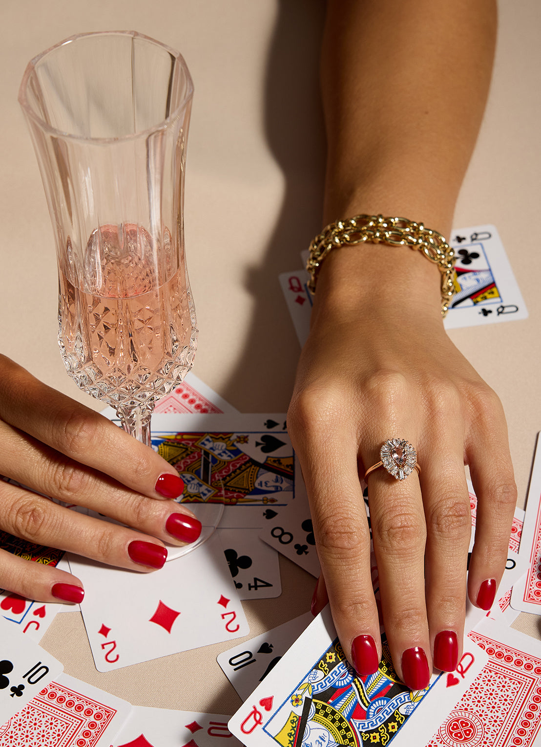 Rose gold ring, 0.56 ct morganite, Gallery