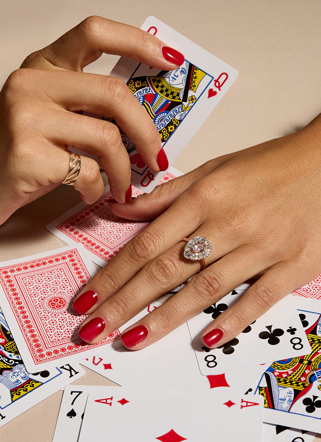 Rose gold ring, 0.56 ct morganite, Gallery