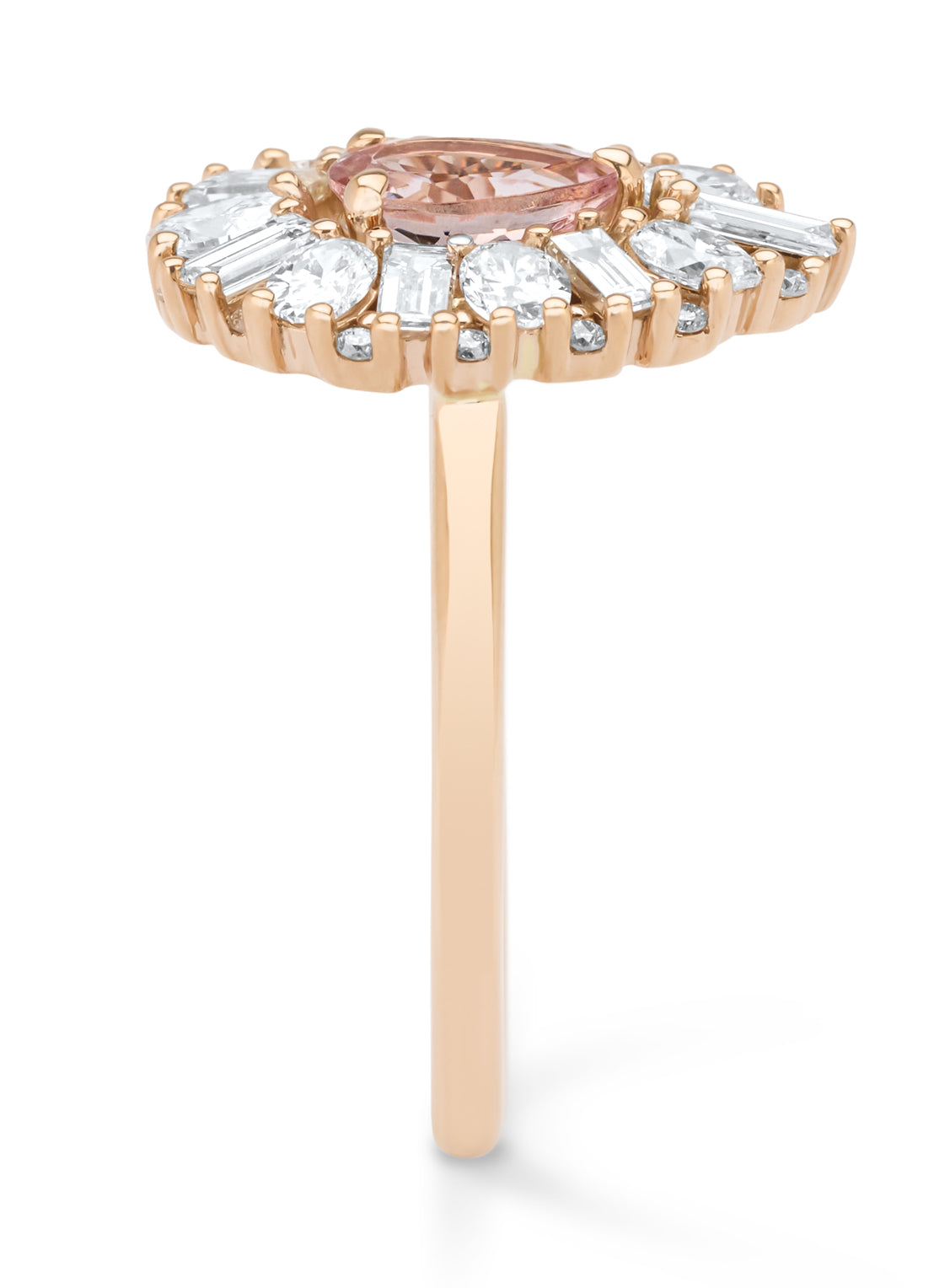 Rose gold ring, 0.56 ct morganite, Gallery