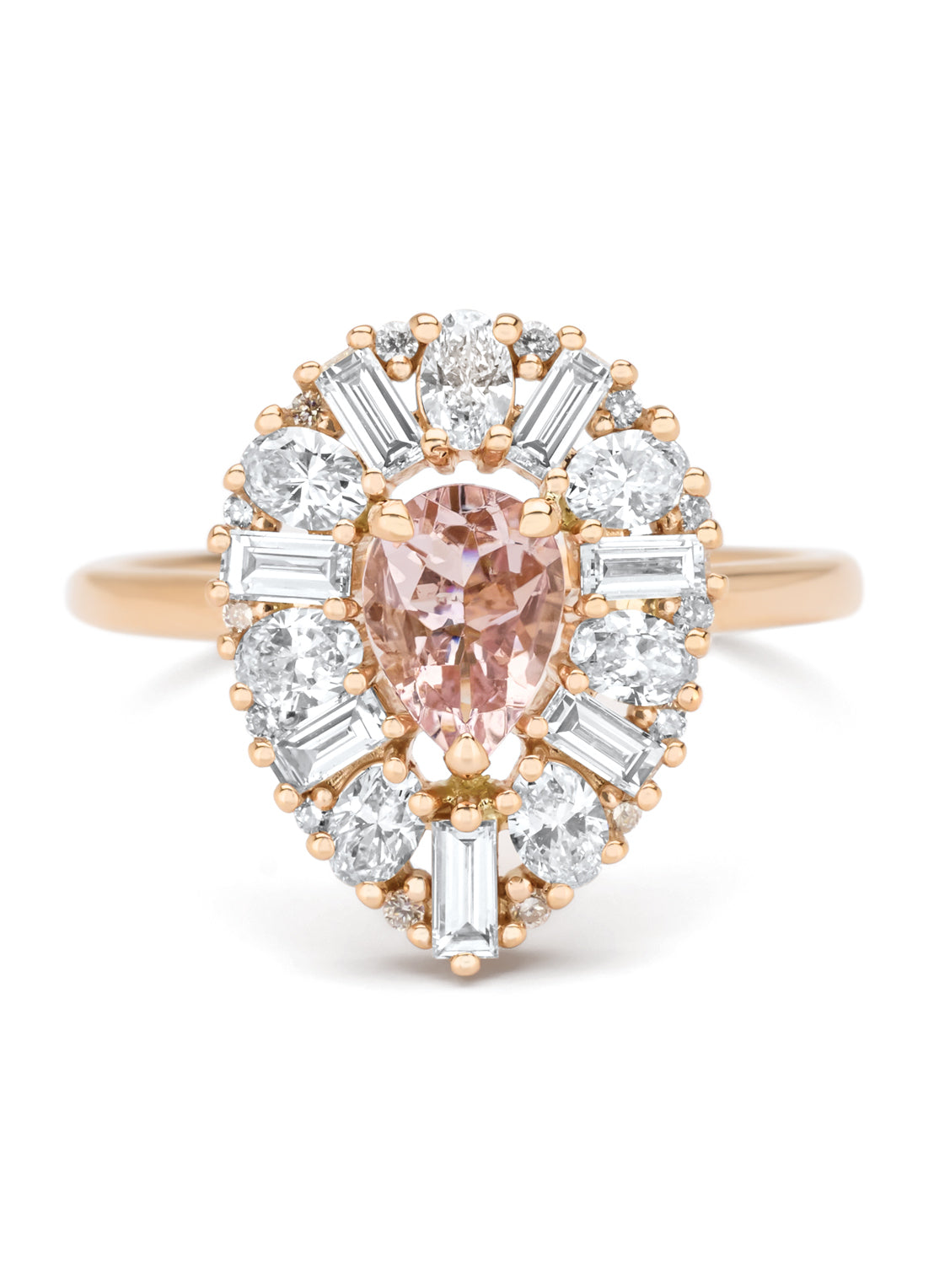 Rose gold ring, 0.56 ct morganite, Gallery